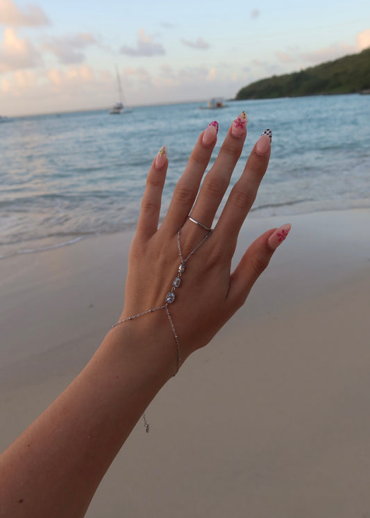 Chaîne de main Isabella argenté