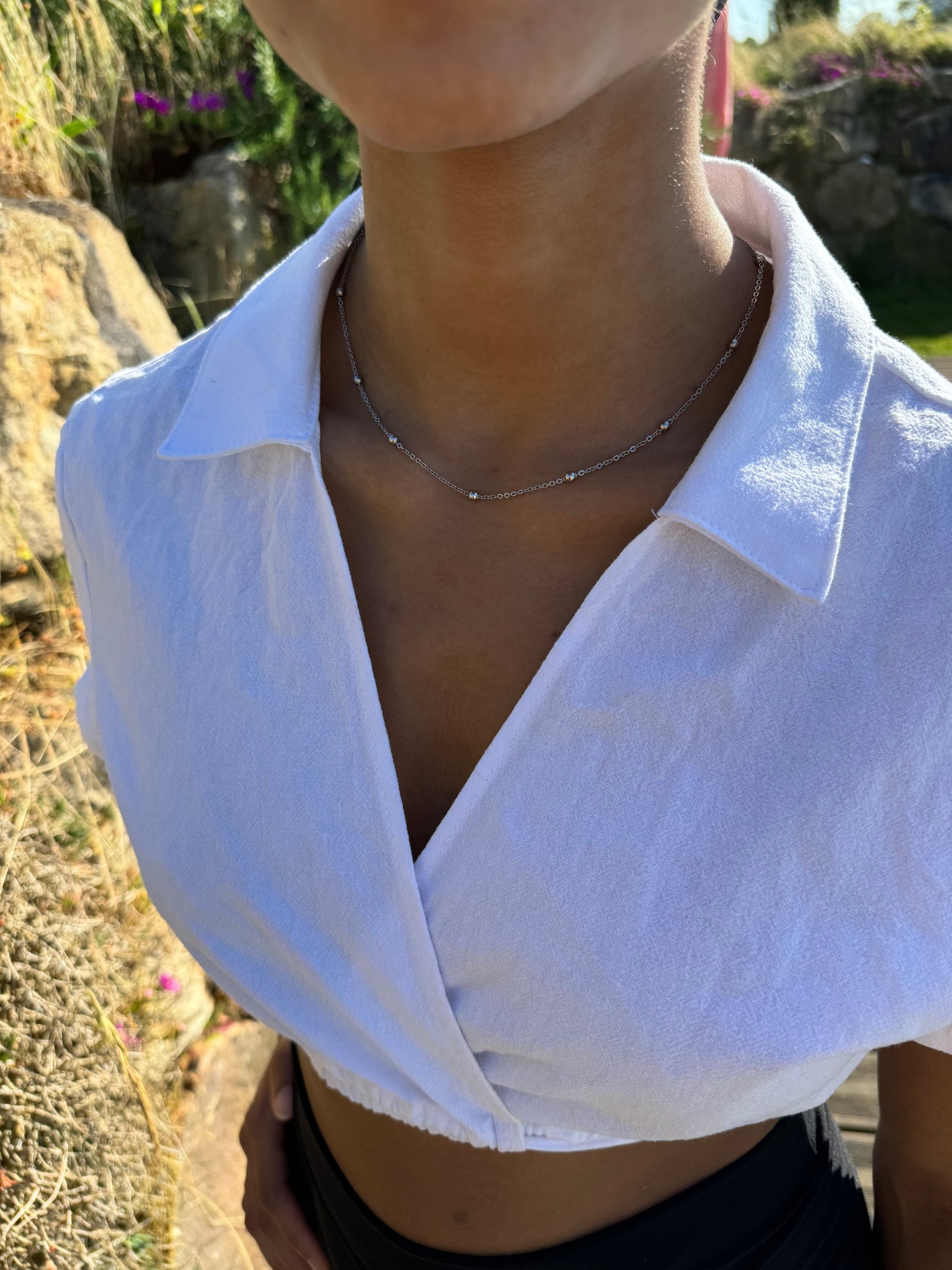 Collier Monaco argenté