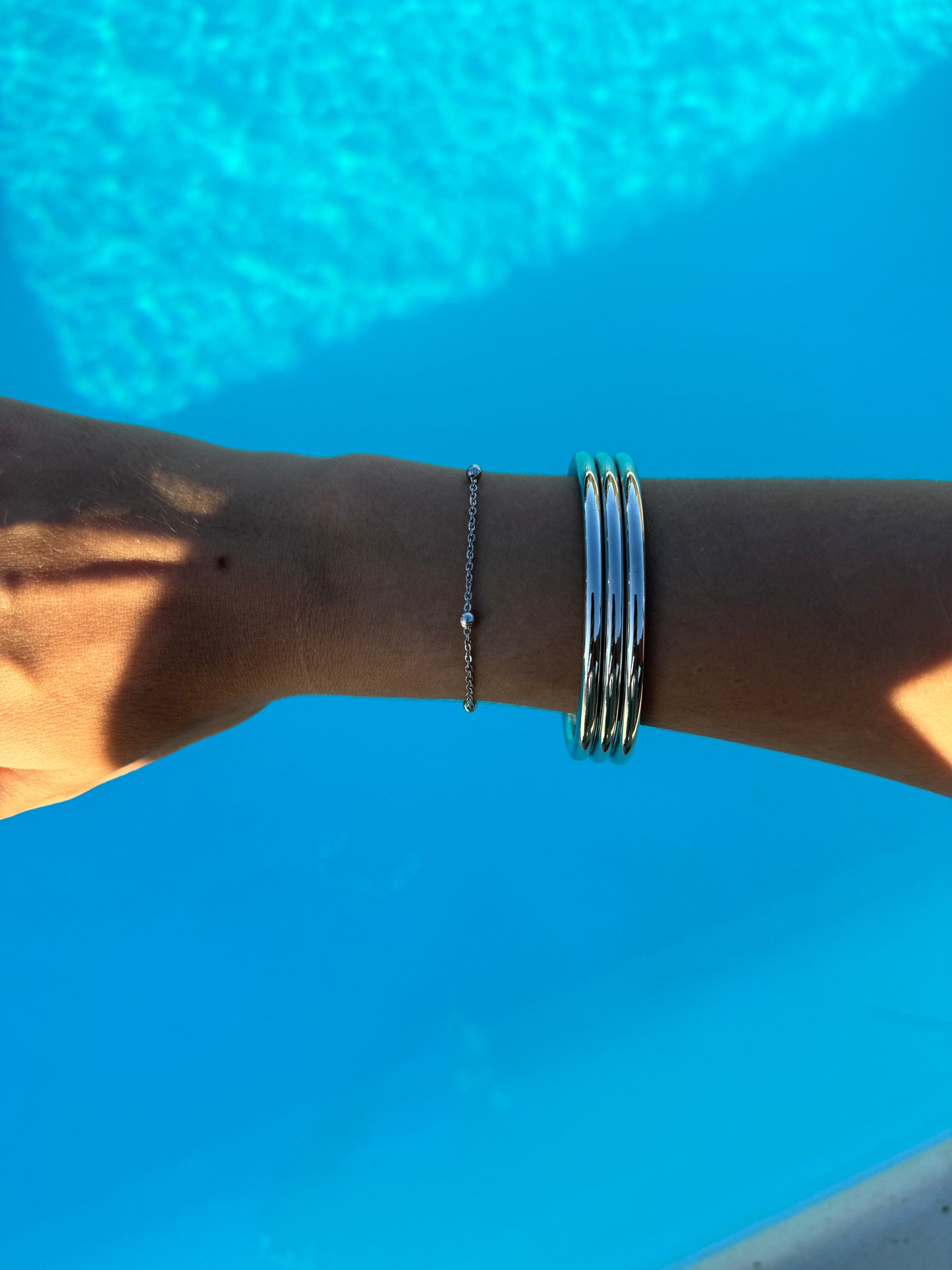 Silbernes Korallenarmband